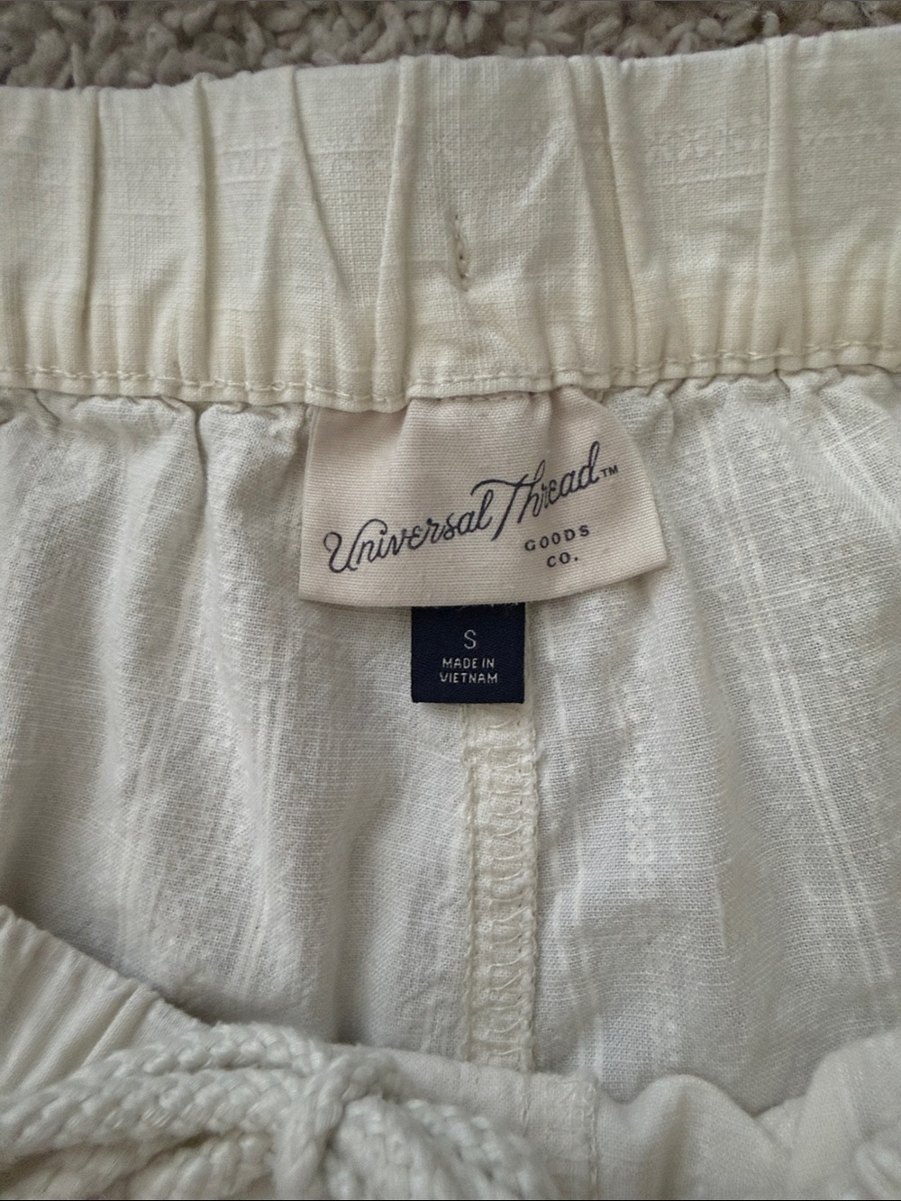 Universal Thread Cream Drawstring cotton Shorts - Picture 2 of 4